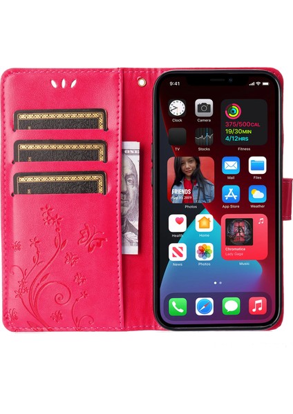 iPhone 15 Pro Max Cep Telefonu Kılıfı Pu Deri Cüzdan Kapak Stand Kayışı (Yurt Dışından)