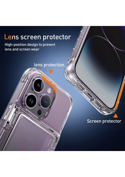 iPhone 15 Pro Max Toz Groopt Cep Telefon Kickstand Card Tutucu Temiz Pc + Tpu Telefon Kapağı (Yurt Dışından) fiyatları