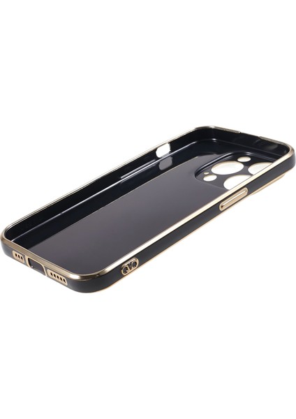 iPhone 15 Pro Max Yumuşak Tpu 6d Elektroklokal Kılıf Parlak Şok Geçirmez Koruyucu Telefon Kapağı (Yurt Dışından)