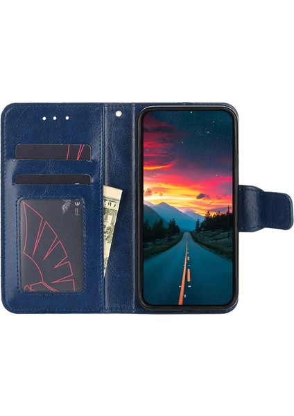 iPhone 15 Plus Cüzdan Telefon Kapağı, Dokulu Pu Deri Stand Telefon Kılıfı (Yurt Dışından)