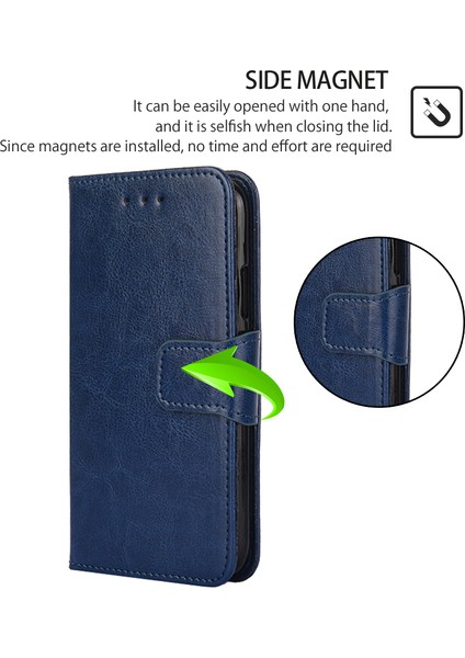 iPhone 15 Plus Cüzdan Telefon Kapağı, Dokulu Pu Deri Stand Telefon Kılıfı (Yurt Dışından)