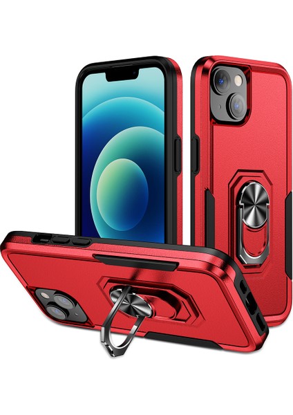 iPhone 15 Plus Ring Kickstand Pc+Tpu Back Cover Çizelge Karşıtı Telefon Kılıfı (Yurt Dışından)