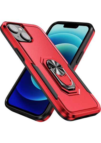 iPhone 15 Plus Ring Kickstand Pc+Tpu Back Cover Çizelge Karşıtı Telefon Kılıfı (Yurt Dışından)