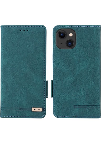 iPhone 15 Plus Kırpma Önleme Kapağı Donanım Dekoru Telefon Kılıfı Pu Deri Cüzdan Stand Kabuğu (Yurt Dışından)
