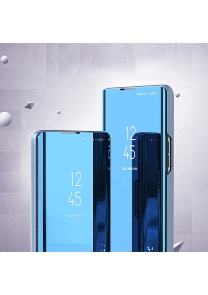 iPhone 15 Ayna Yüzey Görünümü Pencere Kapağı, Elektrum Tümlü Deri Stand Telefon Kılıfı (Yurt Dışından) modelleri