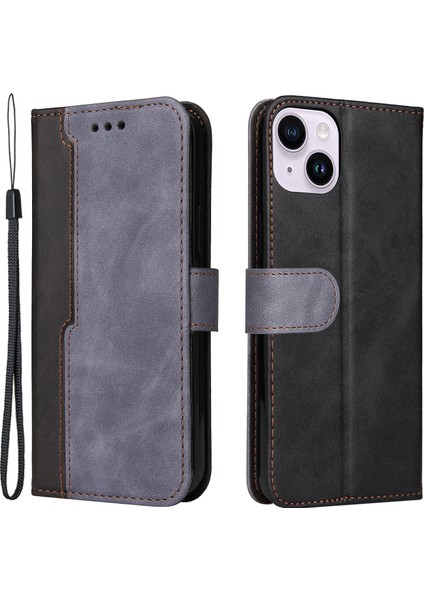 iPhone 15 Plus Business Style Telefon Kasası Stand Cüzdan Pu Deri Kapak (Yurt Dışından) fiyatları