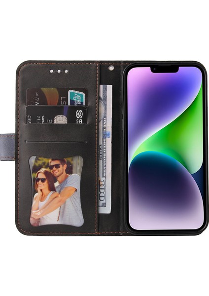 iPhone 15 Plus Business Style Telefon Kasası Stand Cüzdan Pu Deri Kapak (Yurt Dışından) modelleri