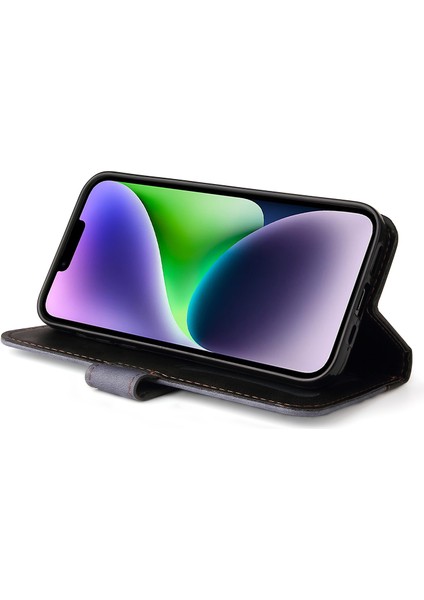 iPhone 15 Plus Business Style Telefon Kasası Stand Cüzdan Pu Deri Kapak (Yurt Dışından) fırsatları