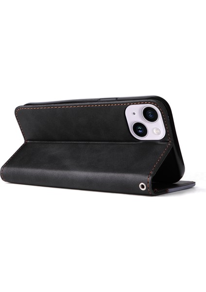 iPhone 15 Plus Business Style Telefon Kasası Stand Cüzdan Pu Deri Kapak (Yurt Dışından) indirimleri
