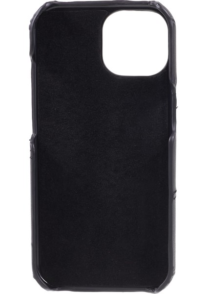 iPhone 15 Plus Deri Kaplamalı Pc Kapağı 2 Kart Yuvası ile Ön Anti Drop Telefon Kılıfı (Yurt Dışından)