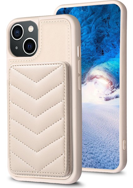 iPhone 15 Plus Ön Kara Çizelge Anti Cep Telefonu Kapağı Kickstand Card Yuvası Telefon Kabuğu Tpu+Pu Deri Kılıf (Yurt Dışından) fiyatları
