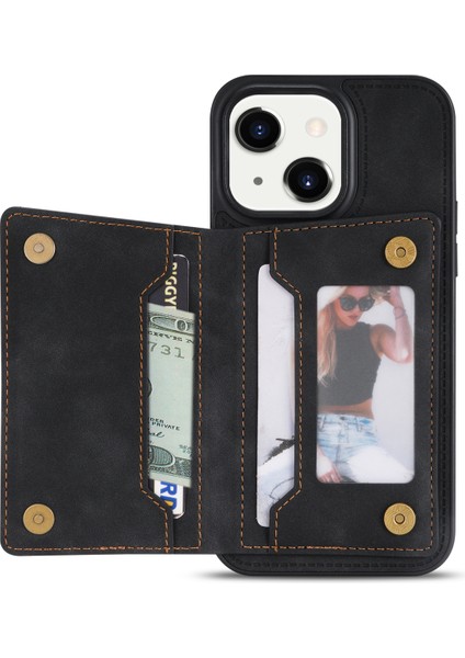 iPhone 15 Plus Zipper Cep Deri Kaplamalı Tpu Telefon Kılıfı Cüzdan Telefon Kickstand Kapak (Yurt Dışından) modelleri