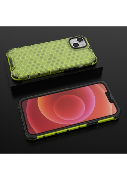 iPhone 15 Plus Telefon Kılıfı, Tpu+Pc Telefon Kabuğu Petek Dokusu Arka Kapak (Yurt Dışından)