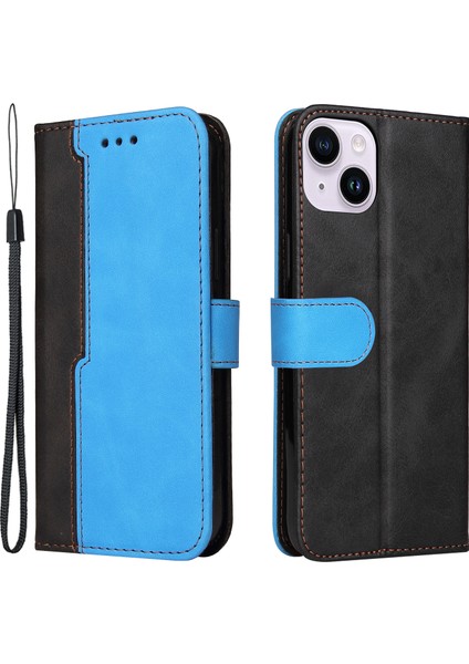iPhone 15 Plus Business Style Telefon Kasası Stand Cüzdan Pu Deri Kapak (Yurt Dışından)