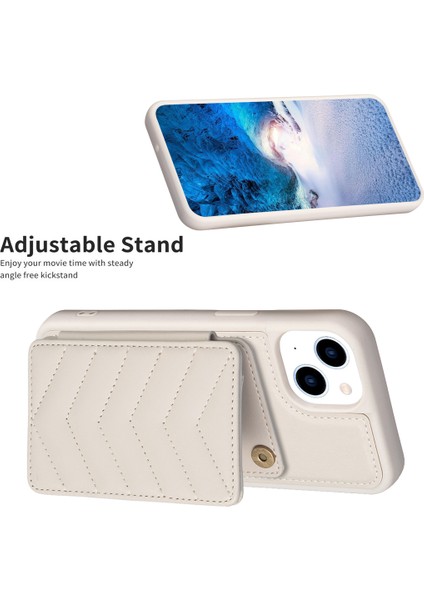 iPhone 15 Plus Ön Kara Çizelge Anti Cep Telefonu Kapağı Kickstand Card Yuvası Telefon Kabuğu Tpu+Pu Deri Kılıf (Yurt Dışından) indirimleri