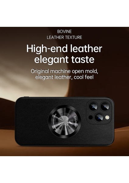 iPhone 15 Plus Cowhide Doku Pu Derisi+Tpu Kasası Magsafe ile Uyumlu Anti Drop Anti Telefon Kapağı (Yurt Dışından) modelleri