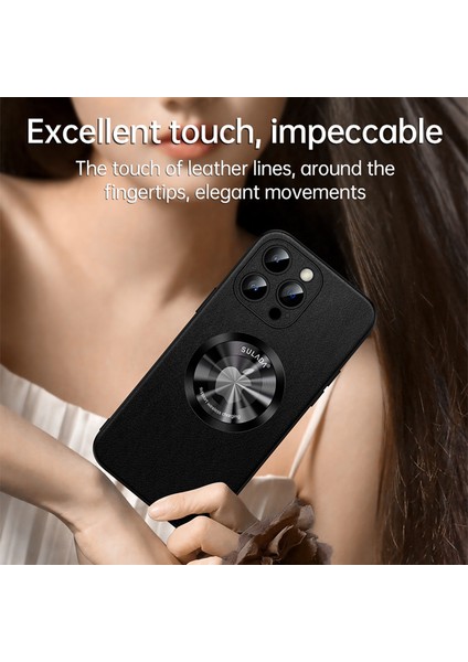 iPhone 15 Plus Cowhide Doku Pu Derisi+Tpu Kasası Magsafe ile Uyumlu Anti Drop Anti Telefon Kapağı (Yurt Dışından) fırsatları