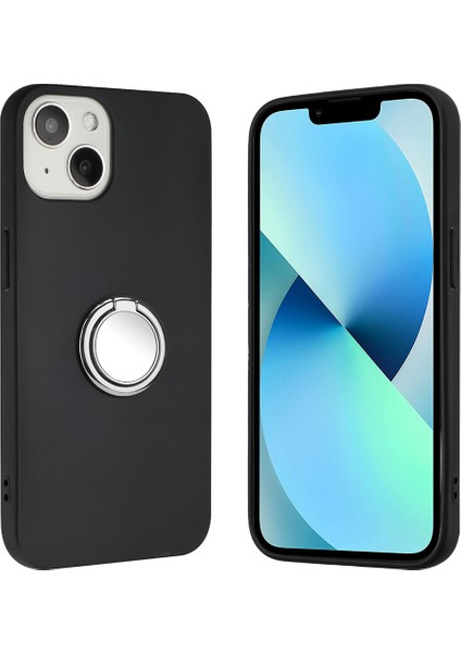 iPhone 15 Telefon Koruması Kova Ayna Benzeri Yüzük Kickstand Telefon Kabuğu Mat Tpu Kılıfı (Yurt Dışından)