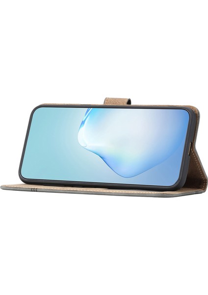 iPhone 15 Plus Cilt Touch Telefon Kılıfı Retro Pu Deri Cüzdan Kapağı Standlı (Yurt Dışından)