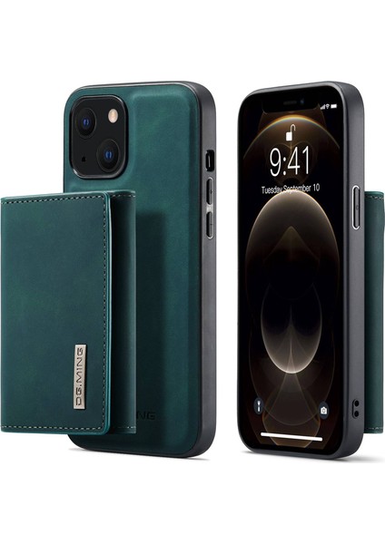 iPhone 15 Pc+Tpu+Pu Manyetik Cüzdan Telefon Kabuğu Anti-Drop Kickstand Case (Yurt Dışından)