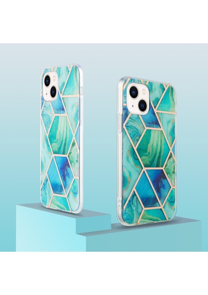 iPhone 15 Çift Taraflı Elektrapılaşma Mermer Deseni Imd Iml Yumuşak Tpu Telefon Kılıfı (Yurt Dışından) indirimleri