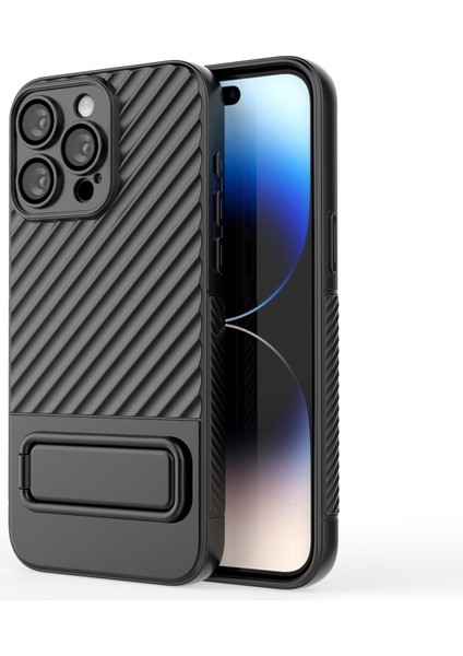 iPhone 15 Pro Kickstand Slim Fit Telefon Kapağı Cilt Touch Şok Geçirmez Yumuşak Tpu Kılıfı (Yurt Dışından) fırsatları