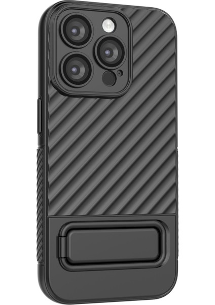 iPhone 15 Pro Kickstand Slim Fit Telefon Kapağı Cilt Touch Şok Geçirmez Yumuşak Tpu Kılıfı (Yurt Dışından) indirimleri