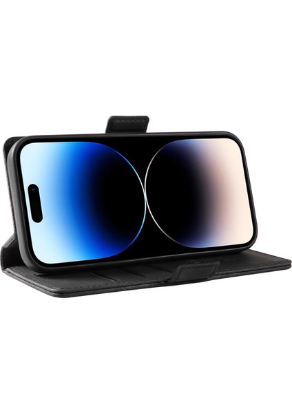 iPhone 15 Pro Cep Telefonu Kılıfı, Pu Deri Kabuk Manyetik Cilt Touch Cüzdan Stand Kapağı (Yurt Dışından) modelleri
