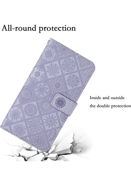 iPhone 15 Pro Folio Flip Stand Telefon Kapağı Deri Cüzdan Kılıfı (Yurt Dışından)