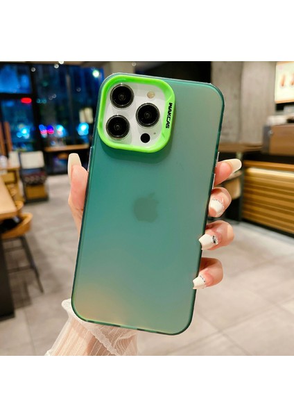 iPhone 15 Pro Shockproof Case Anti-Drop Gradyan Renk Akrilik Tpu Telefon Kapağı (Yurt Dışından)