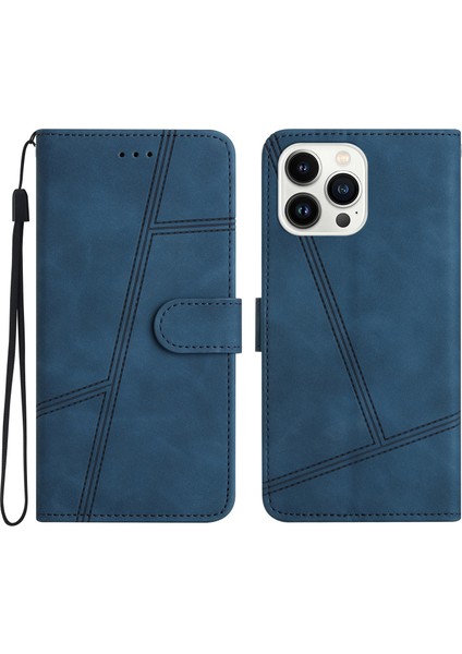 iPhone 15 Pro Retro Pu Deri Cüzdan Stand ile Cilt Touch Telefon Kılıfı (Yurt Dışından)