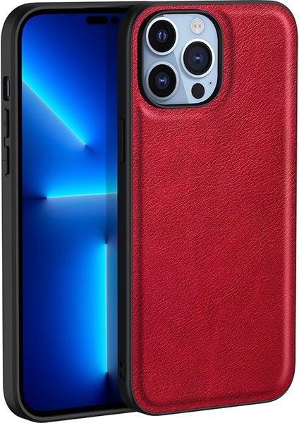 iPhone 15 Pro Max Retro Telefon Kılıfı Pu Deri Kaplamalı Tpu+Pc Şok Geçirmez Kapak (Yurt Dışından)