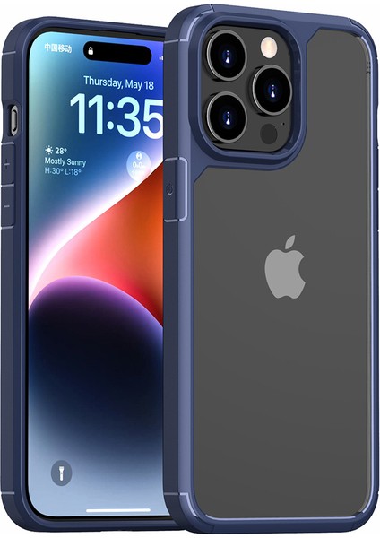 iPhone 15 Pro Max Tpu+Pc Şok Geçirmez Kapak Temizle Arka Cep Telefonu Kılıfı (Yurt Dışından)