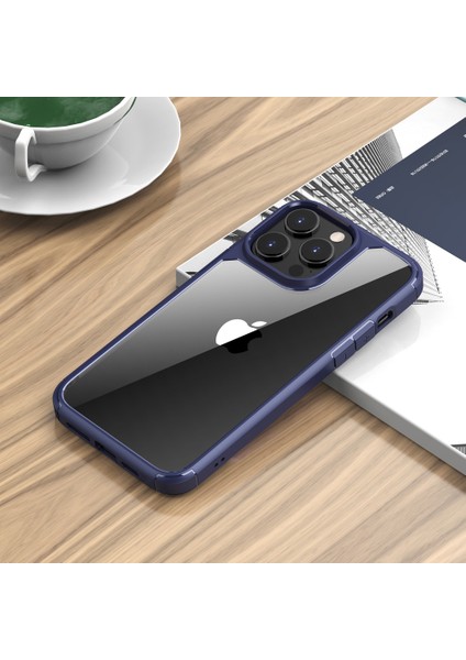 iPhone 15 Pro Max Tpu+Pc Şok Geçirmez Kapak Temizle Arka Cep Telefonu Kılıfı (Yurt Dışından)