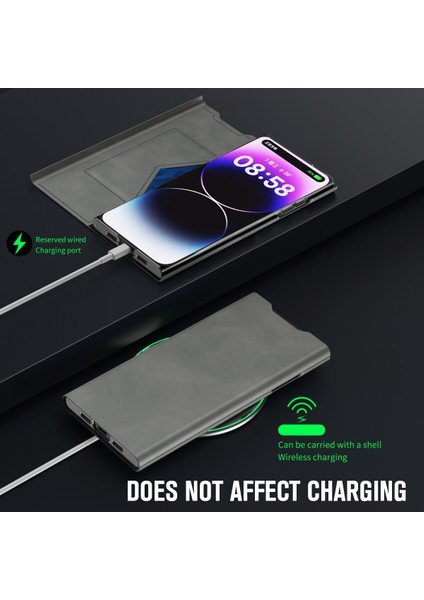 iPhone 15 Pro Max Kart Tutucu Telefon Kılıfı Nappa Doku Pu Deri + Pc Stand Telefon Kapağı (Yurt Dışından) modelleri