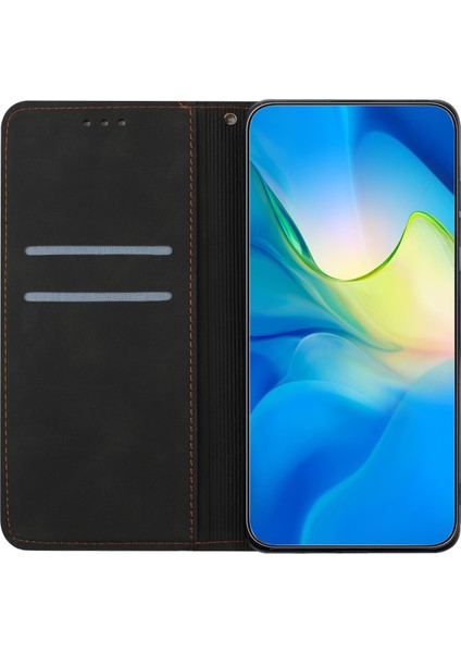 iPhone 15 Pro Max Pu Deri Retro Çiçek Ilgili Stand Telefon Kapalı (Yurt Dışından)