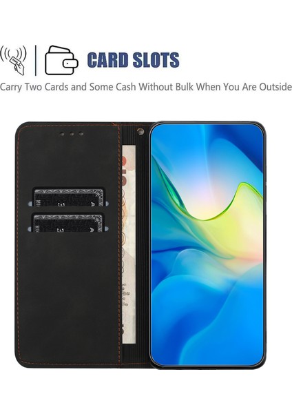 iPhone 15 Pro Max Pu Deri Retro Çiçek Ilgili Stand Telefon Kapalı (Yurt Dışından)