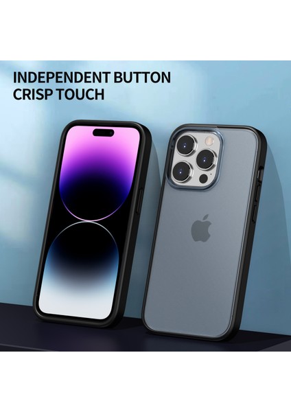 iPhone 15 Pro Max Tebfor Tpu + Pc Şok Geçirmez Telefon Kapağı Paraşütle Izlenim Mat Telefon Kasası (Yurt Dışından)