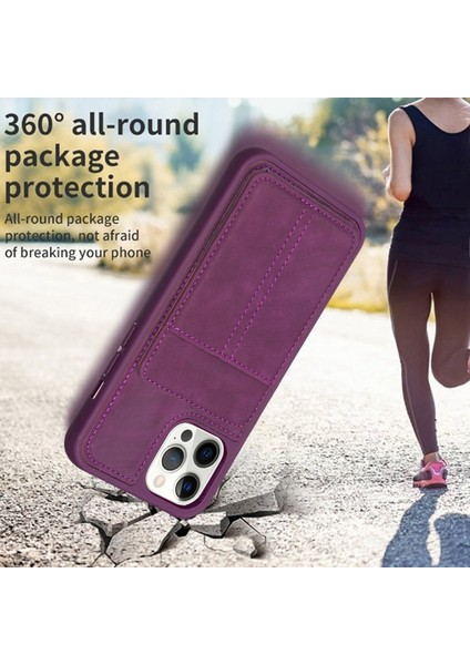 iPhone 15 Pro Max Drop-Proof Mat Telefon Kılıfı Standlı Kart Tutucu Pu Deri + Tpu Telefon Kapağı (Yurt Dışından) indirimleri