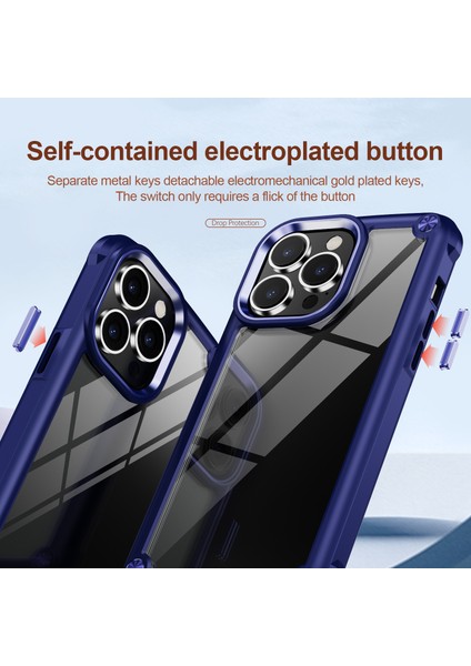 iPhone 15 Pro Max Pc+Tpu Telefon Kılıfı Düşmeyi Önleyici Alaşım Lens Çerçevesi Koruyucu Telefon Kapağı (Yurt Dışından) fırsatları