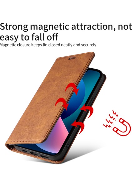 iPhone 15 Pro Max Bileklik Pu Deri Kılıf, Cüzdan Standı Anti-Drop Telefon Kapağı (Yurt Dışından)