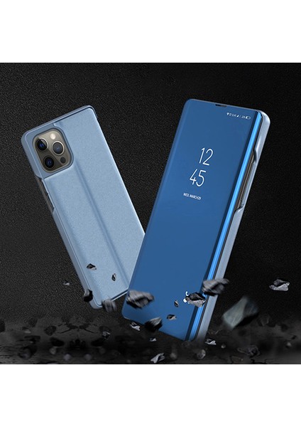 iPhone 15 Pro Max Pencere Elektruman Telefon Kılıfı Ayna Yüzey Deri Stand Kapağı (Yurt Dışından) fiyatları