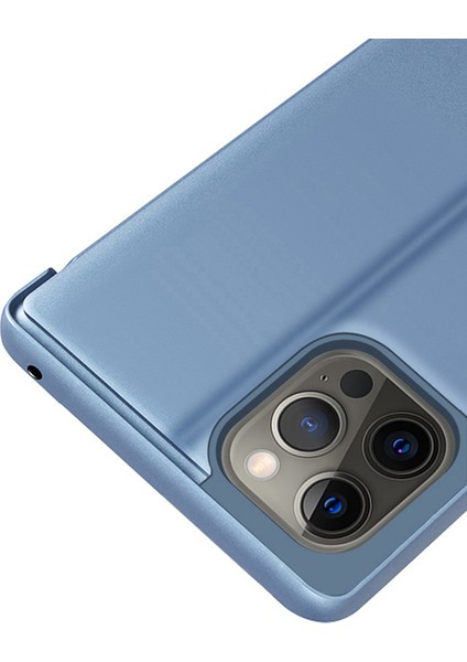 iPhone 15 Pro Max Pencere Elektruman Telefon Kılıfı Ayna Yüzey Deri Stand Kapağı (Yurt Dışından) indirimleri