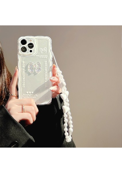 iPhone 12 Pro, Esnek Tpu Telefon Kapağı Bowknot Dekor Kabuğu Kayışlı Kristal Berraklığında Telefon Kasası (Yurt Dışından) fırsatları
