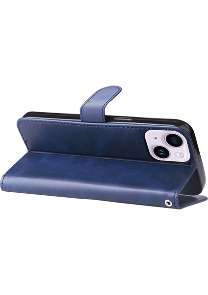 iPhone 15 Plus Cüzdan Katlanabilir Stand Kapağı Çizilmez Buzağı Dokulu Telefon Kılıfı Fermuarlı Cep Telefonu Kabuğu (Yurt Dışından) indirimleri