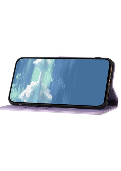 iPhone 15 Plus Anti Drop Deri Kılıf Baskılı Cüzdan Stand Telefon Kapağı (Yurt Dışından)