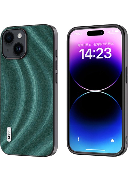 iPhone 15 Plus Deri Kaplama Telefon Kapağı Kıç Çizelge Önleyici Pc+Tpu Kılıfı (Yurt Dışından)