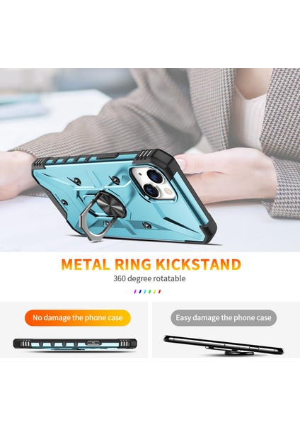 iPhone 15 Plus Kickstand Case Manyetik Araba Montajı Pc+ Tpu Telefon Kapağı (Yurt Dışından) fırsatları