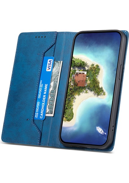 iPhone 15 Plus Pu Deri Telefon Kılıfı Rfıd Engelleyen Telefon Kabuk Cüzdan (Yurt Dışından)