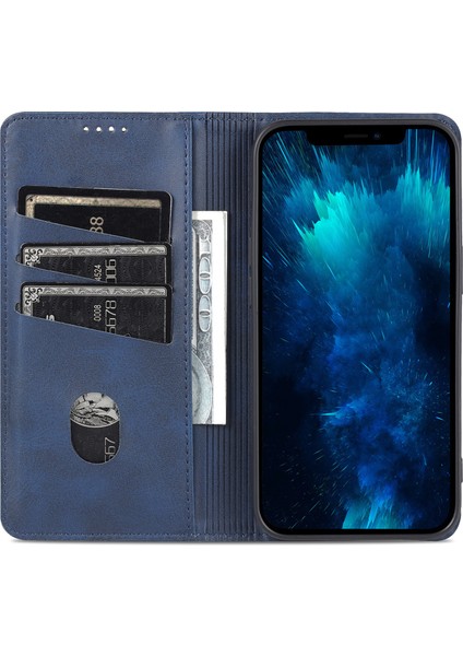 iPhone 15 Plus Çizilmez Pu Deri Kılıf Standı Cüzdan Telefon Kapağı (Yurt Dışından)